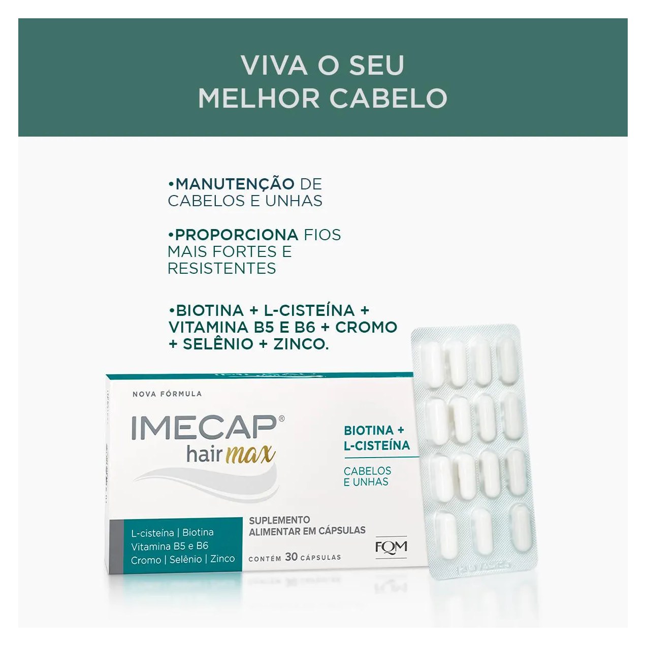 Suplemento Alimentar Imecap Hair Max 30 cápsulas