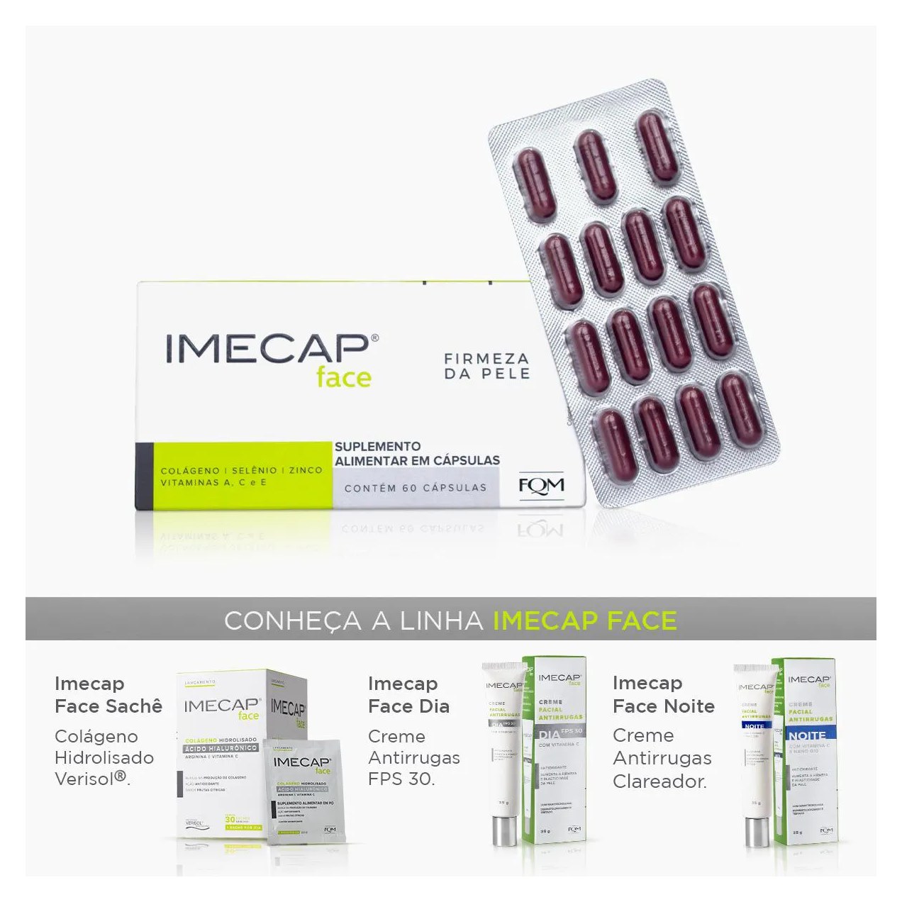 Suplemento Alimentar Imecap Face 60 cápsulas