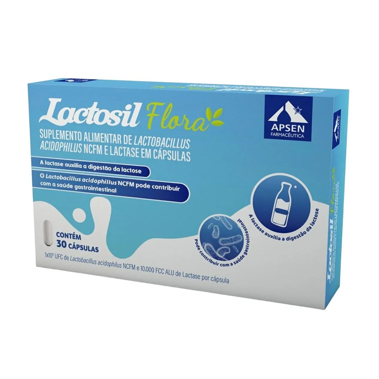 Suplemento Vitamina Lactosil Flora 30 Cps - Apsen