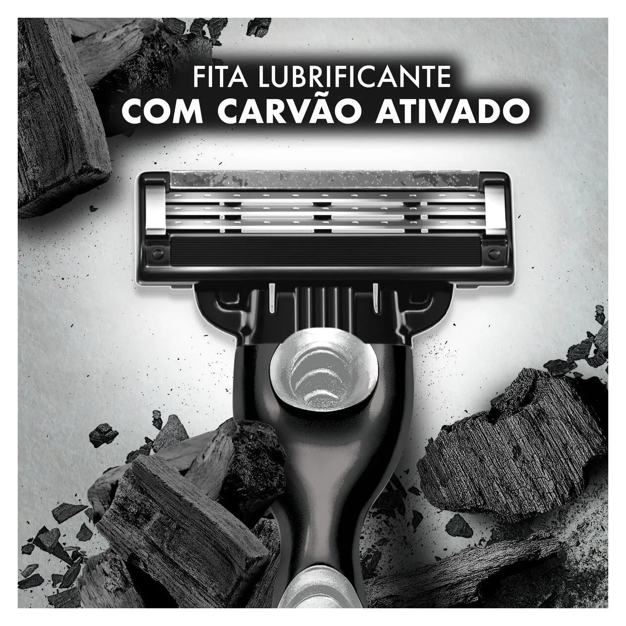 Kit Aparelho de Barbear Descartável Gillette Mach3 Carbono Carvão Ativado + 4 Refis