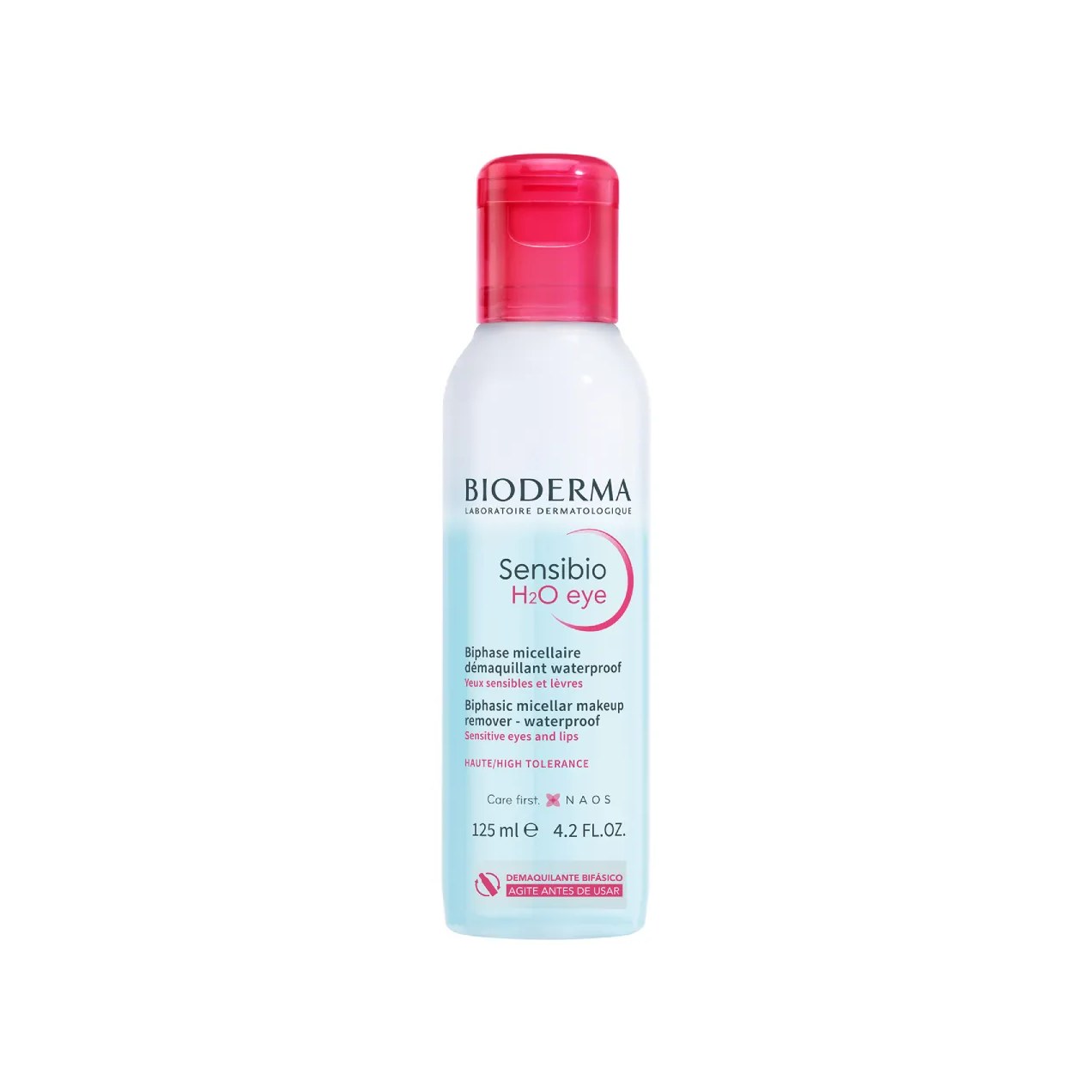 Demaquilante Micelar Bifásico Bioderma Sensibio H2O Eye Olhos e Lábios 125ml