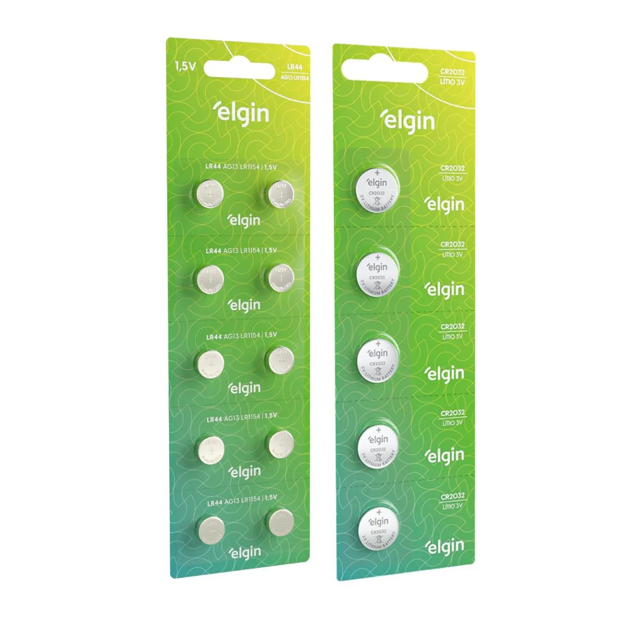 Kit 5 Baterias Pilha Cr2032 10 Baterias Pilhas Lr44 Elgin