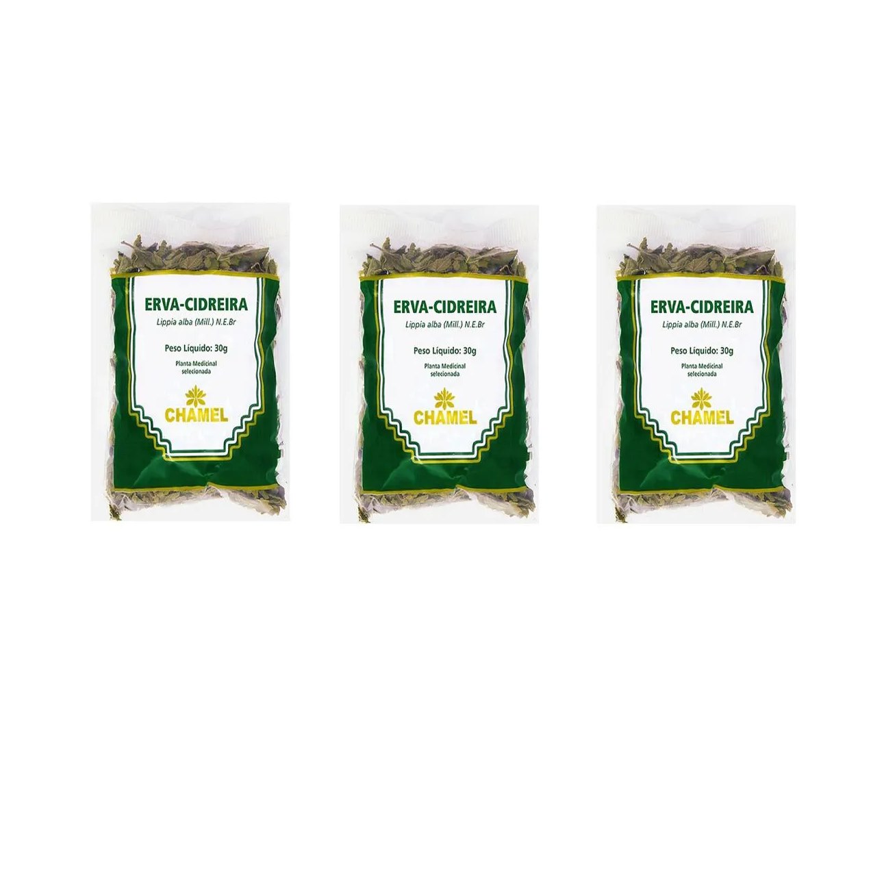 Kit 03 Pacote de Chá de Erva Cidreira 30g - Chamel