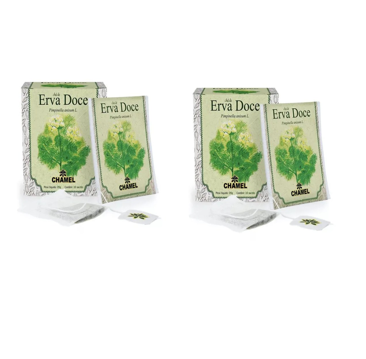 Kit 02 Chá de Erva Doce com 10 Sachês - Chamel