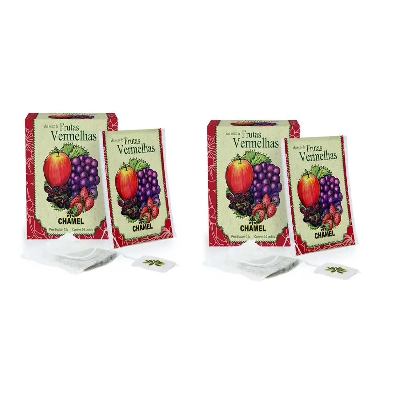 Kit 02 Chá Misto de Frutas Vermelhas com 10 Sachês - Chamel