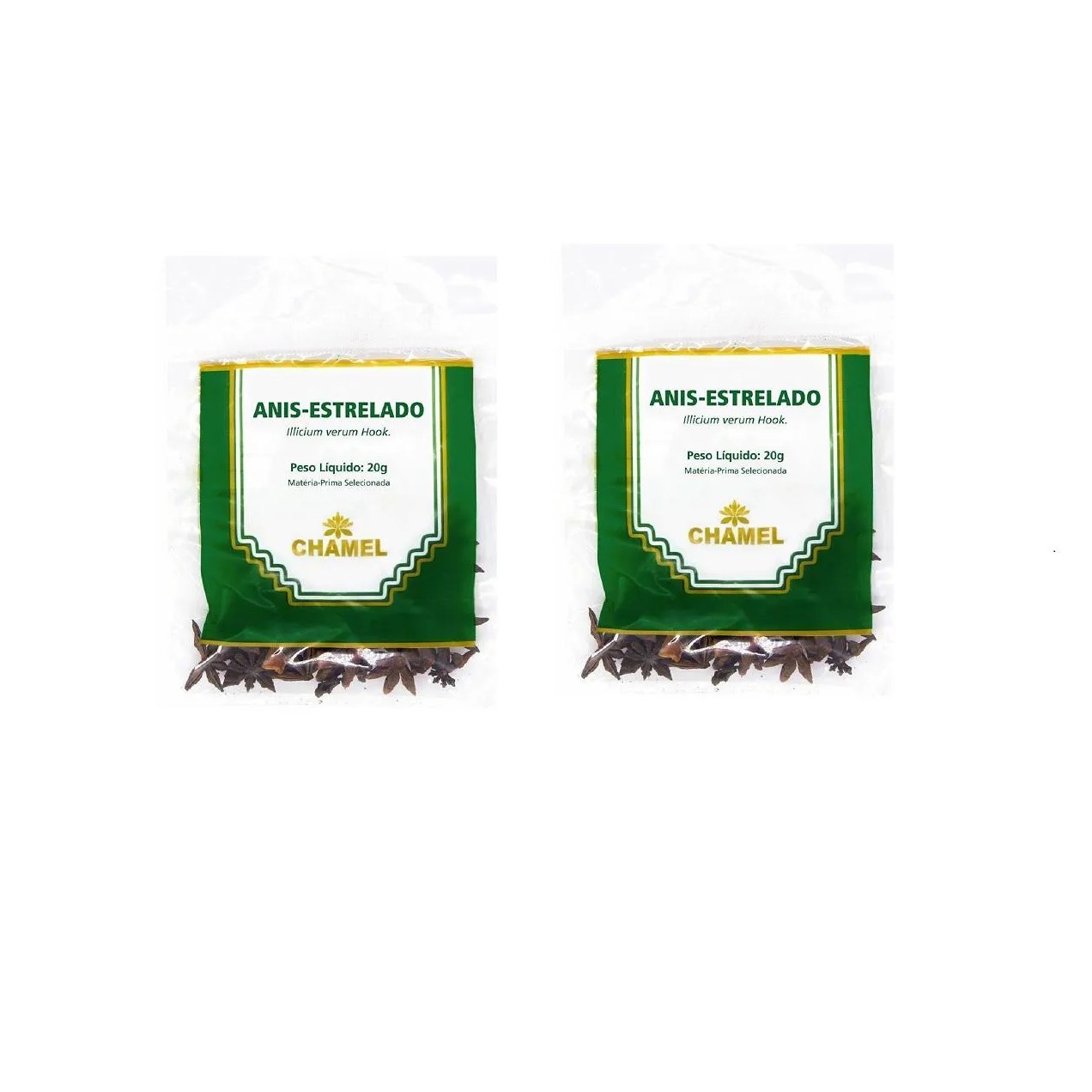 Kit 02 Pacote de Chá de Anis Estrelado 20g - Chamel