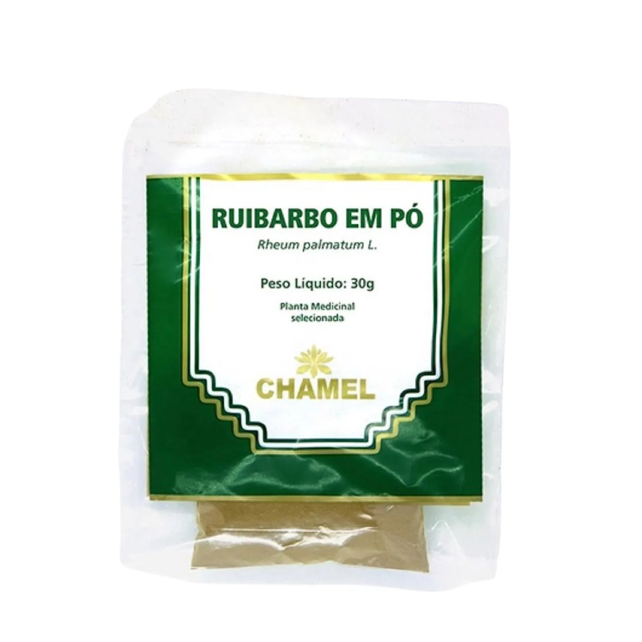 Pacote de Chá de Ruibarbo Pó 30g - Chamel