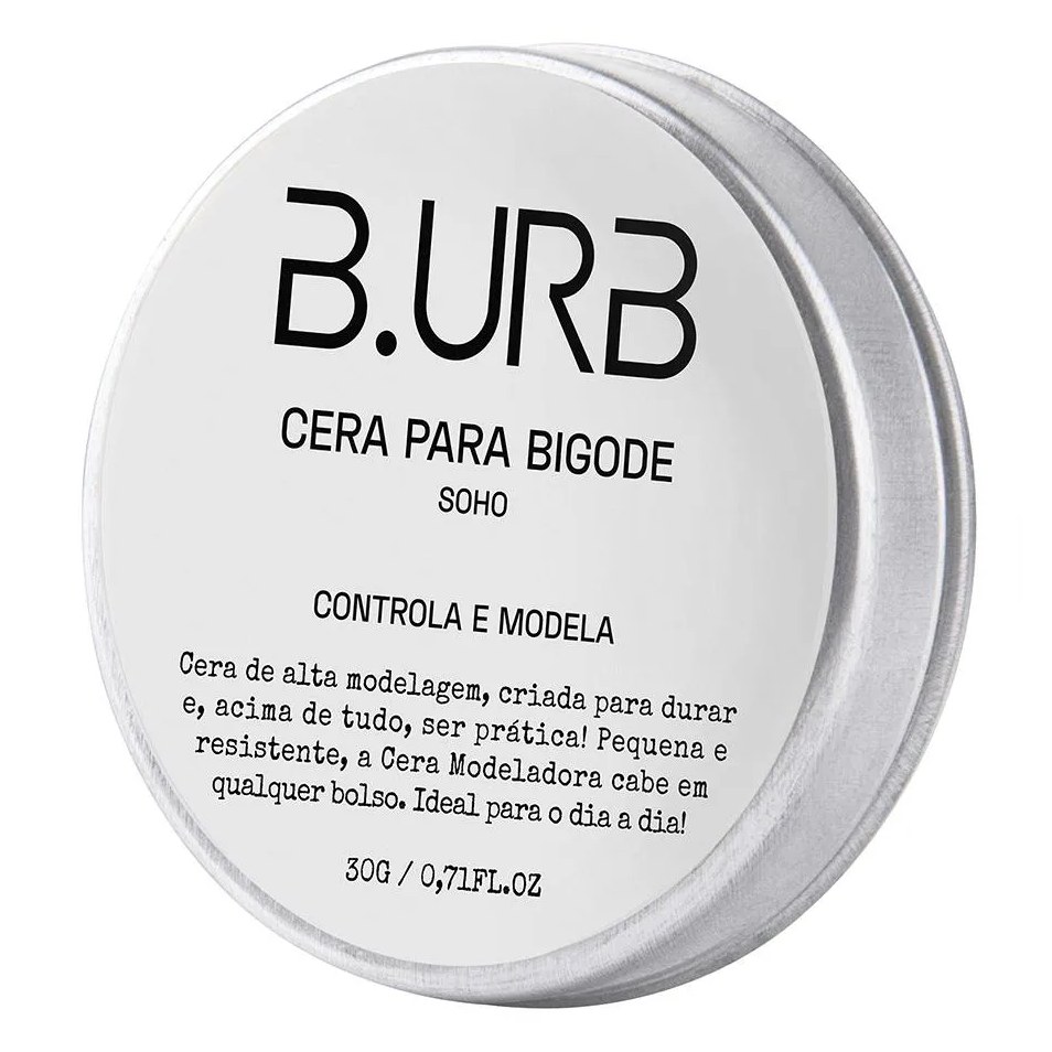 Cera para Bigode Soho Controla e Modela 30g Barba Urbana B.urb