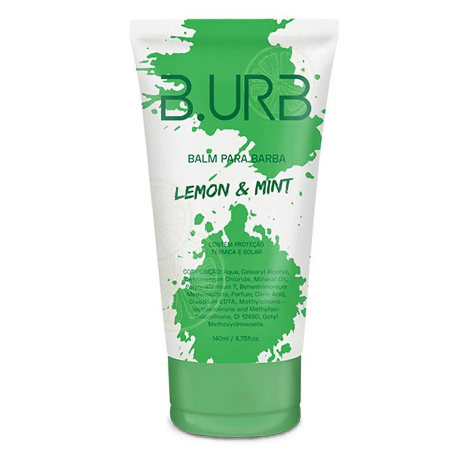 Balm para Barba Lemon & Mint Proteção Térmica E Solar 140ml Barba Urbana B.Urb