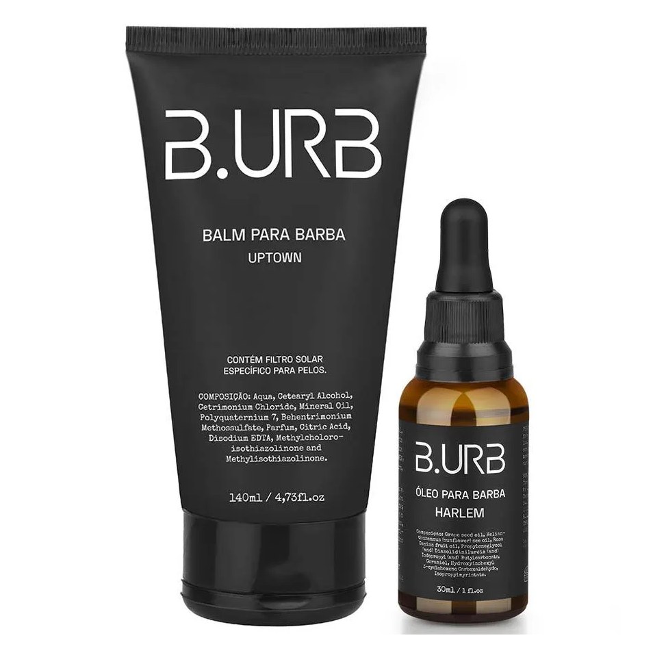Kit Balm Uptown + Óleo Harlem Amadeirado Barba Urbana B.urb