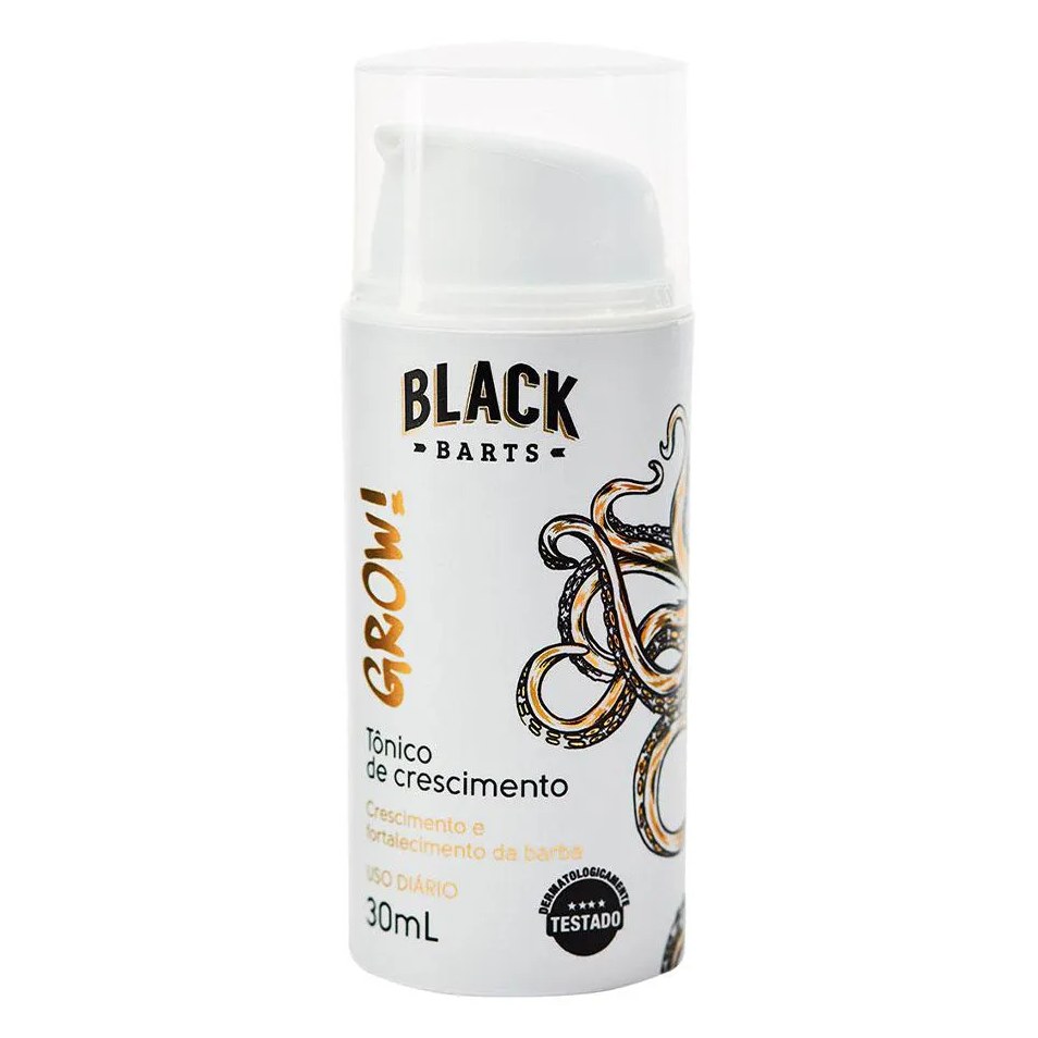 Tônico para Crescer Barba Grow! Nanotecnológico Testado 30ml Black Barts