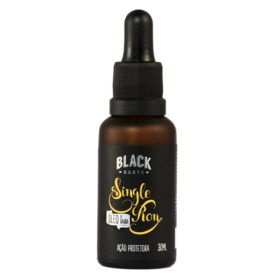 Óleo de Barba Amadeirado Ação Protetora Single Ron 30ml Black Barts