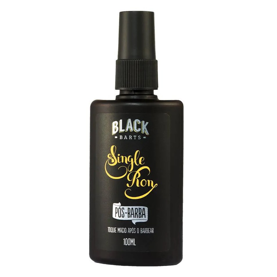 Pós Barba Spray Toque Macio Após o Barbear Single Ron 100ml Black Barts