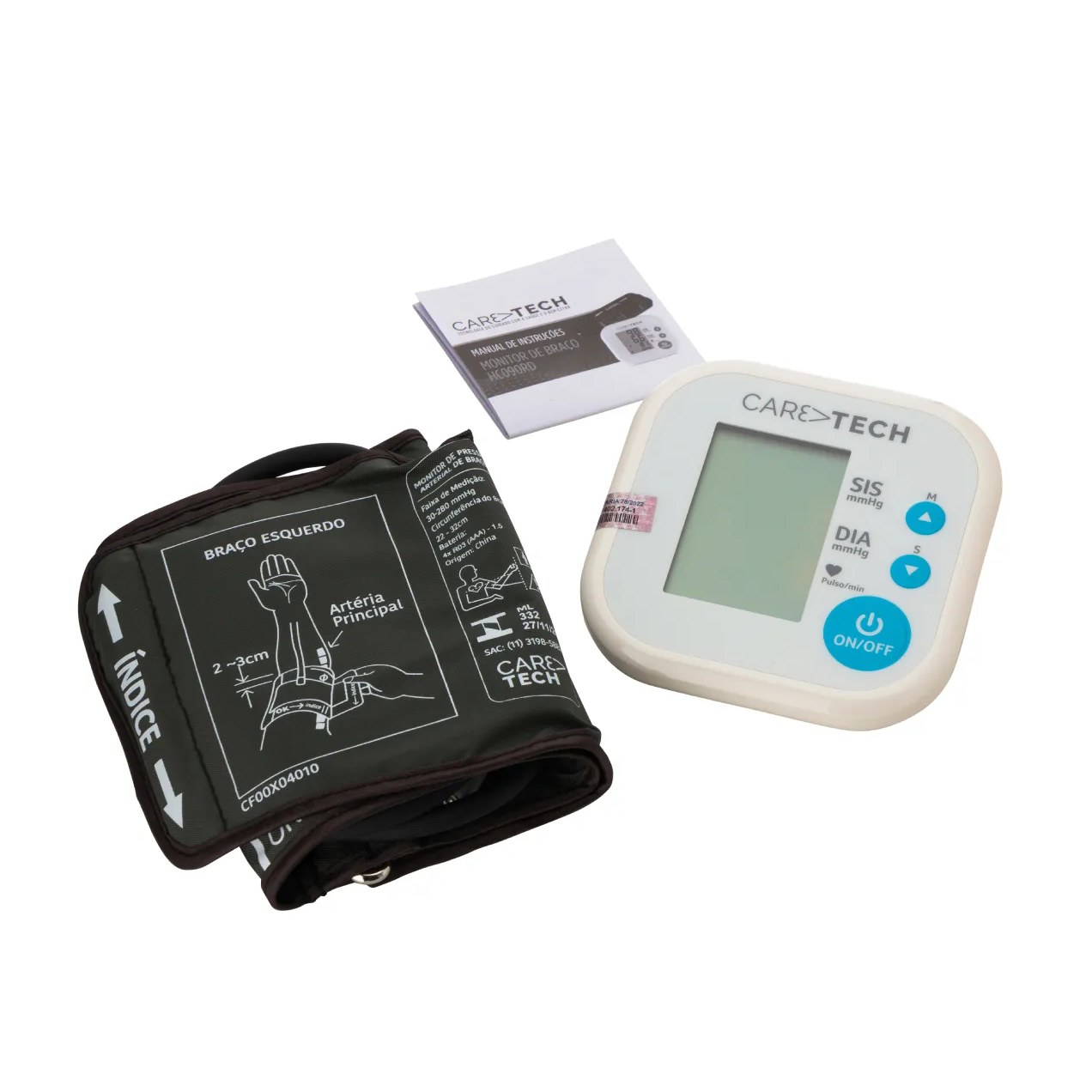 Monitor de Pressão Arterial de Braço Caretech HCogoRD 1 unidade