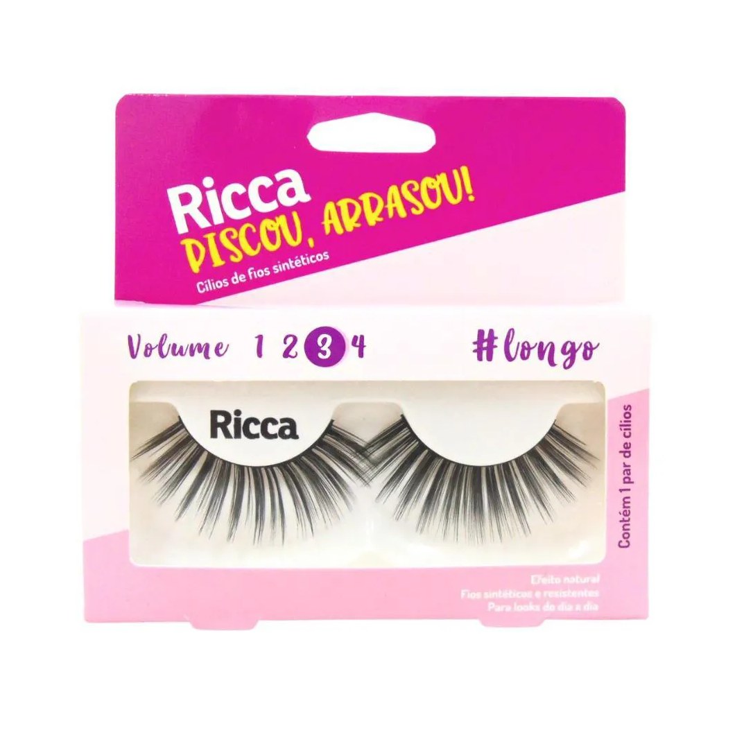 Cílios Postiços Ricca Belliz Piscou,arrasou Vol:3 Longo Cód.2680