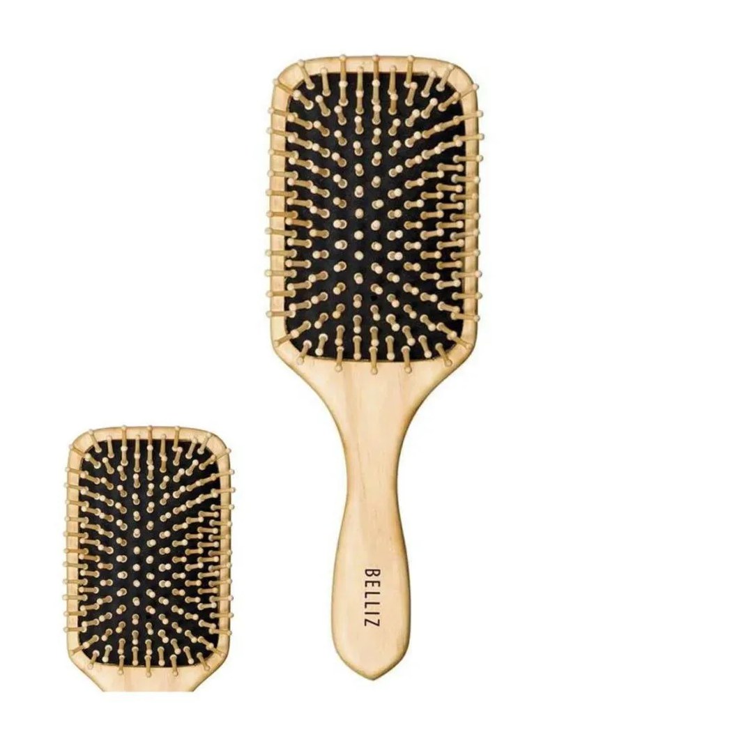 Escova Madeira Belliz Racket com Cerdas de Madeira Cód. 445