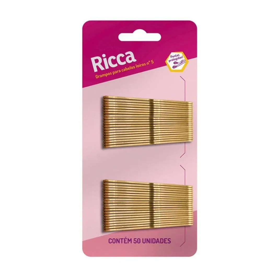 Grampo para Cabelos Loiros Nº 5 Ricca Cód.341