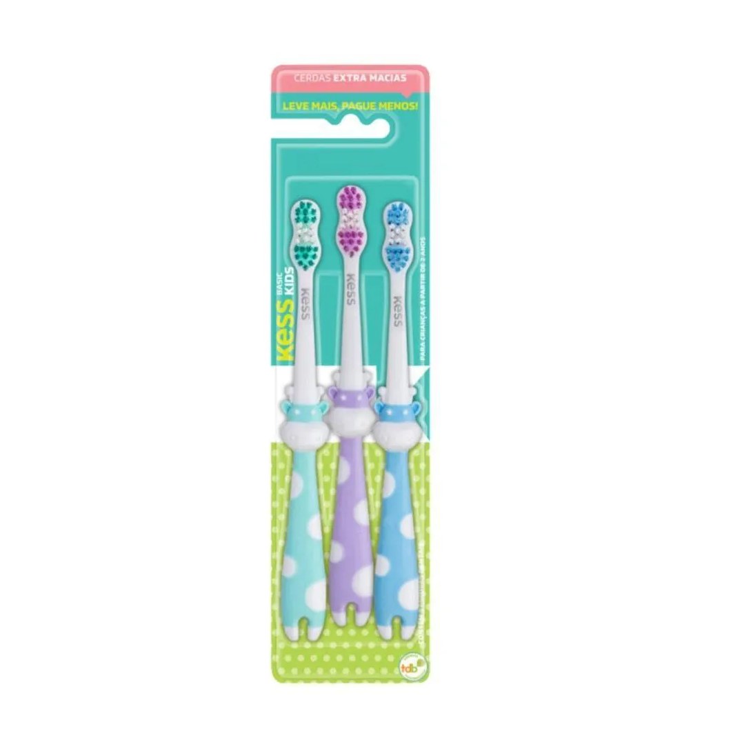 Escova Dental Basic Kids Kess Belliz C/3 Un Ref. 2566