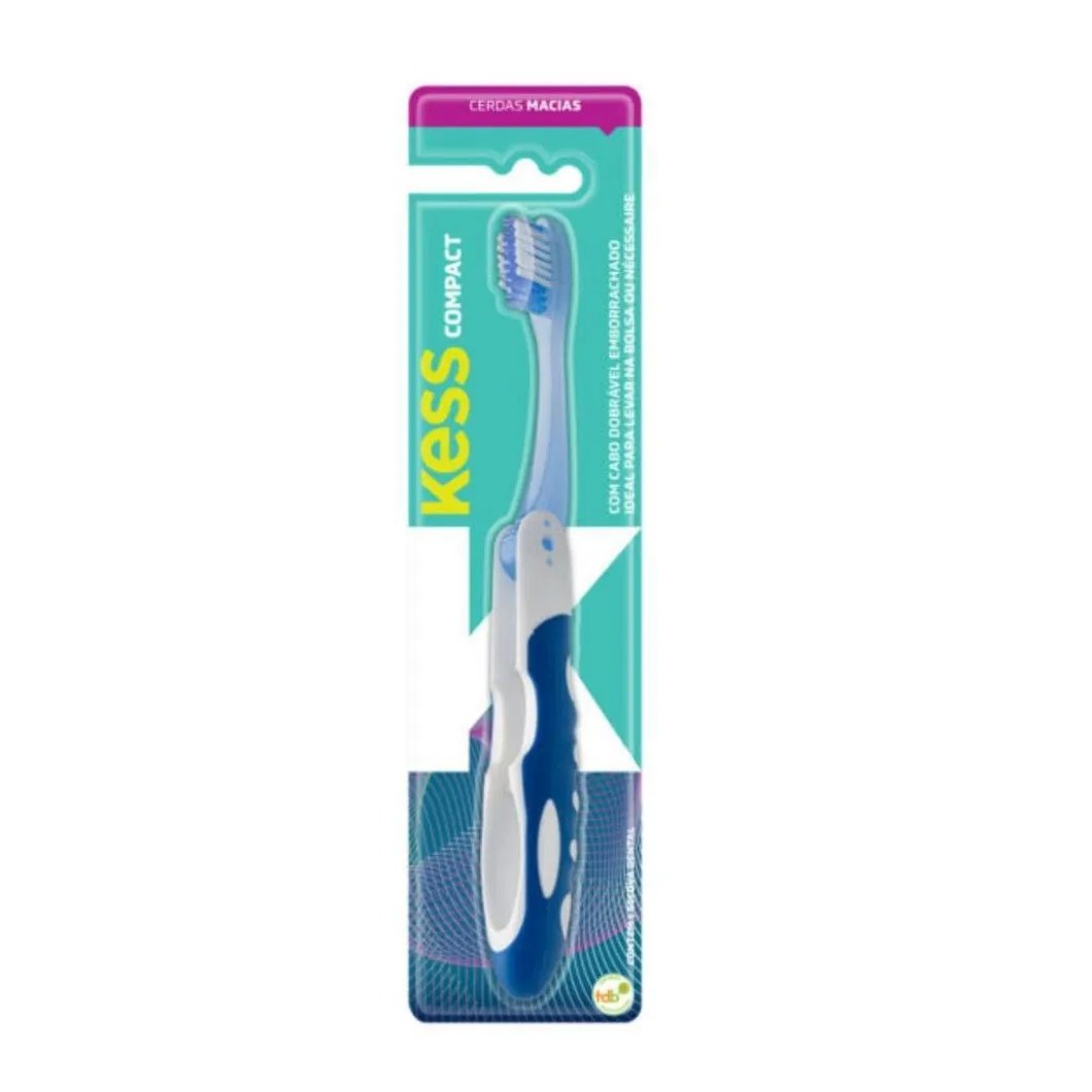 Escova Dental Compact Macia Kess Belliz Azul Cod.2084