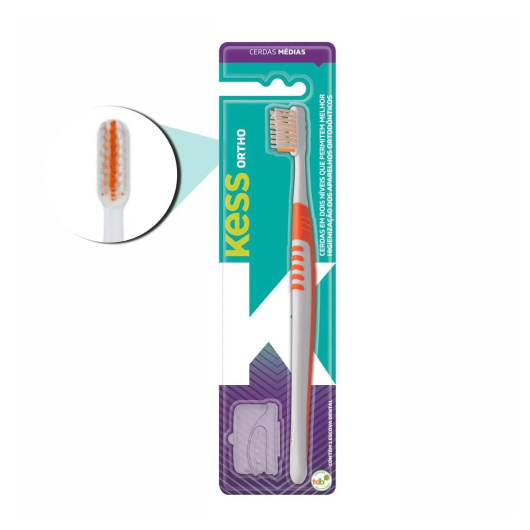 Escova Dental Kess Ortodôntica Cores Sortidas Cód.1992