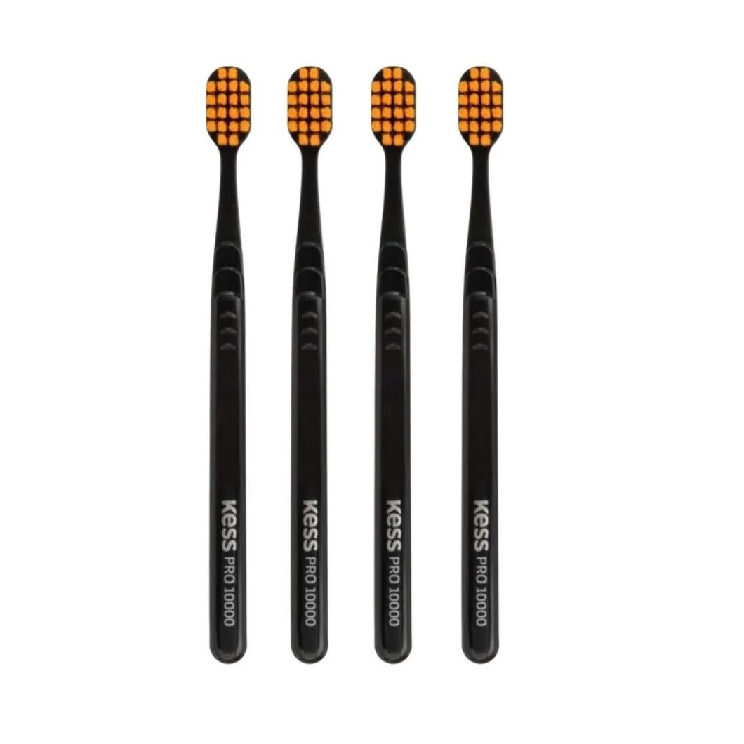 Kit Escova Dental Extra Macia Kess Pro 10k Belliz Laranja C/4