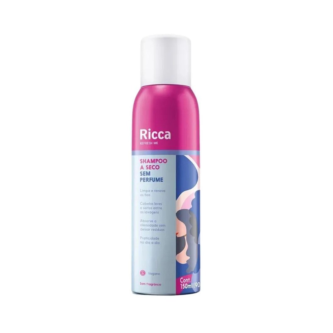 Shampoo A Seco Belliz sem Perfume Ricca Refresh Me 150ml