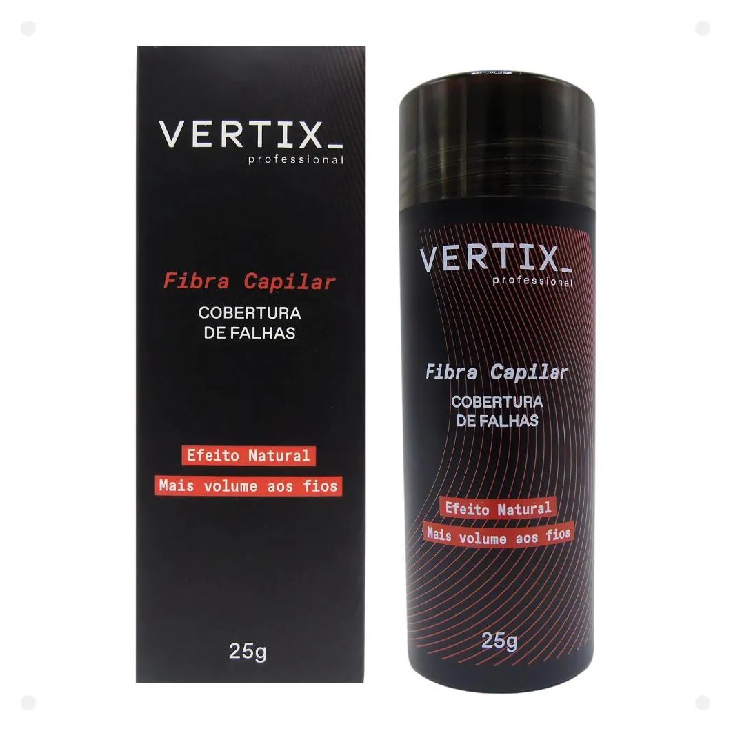 Fibra Capilar Vertix Cobertura de Falhas Castanho Claro Cód.2814 25g