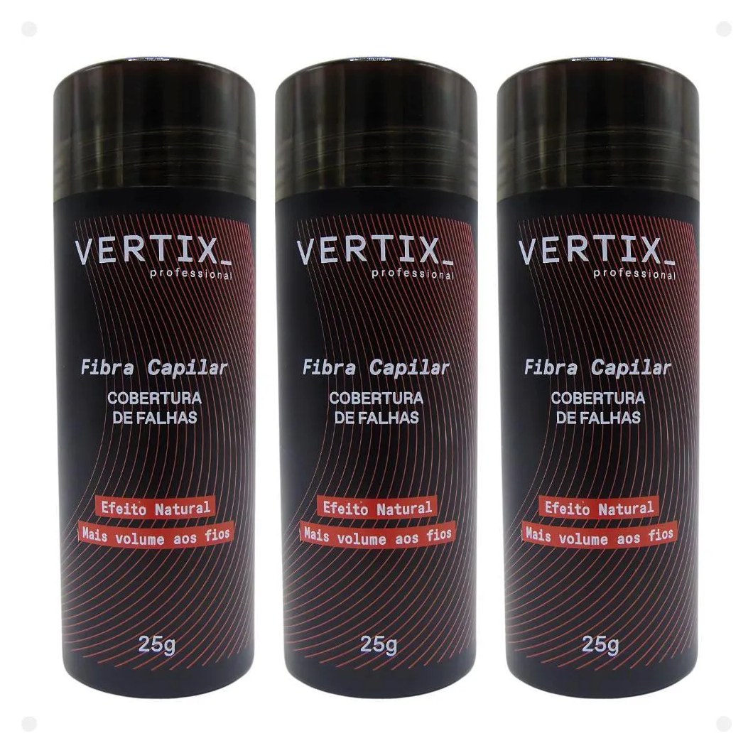 Kit Vertix: 3 Fibras Capilar Loira Cód.2815 25g