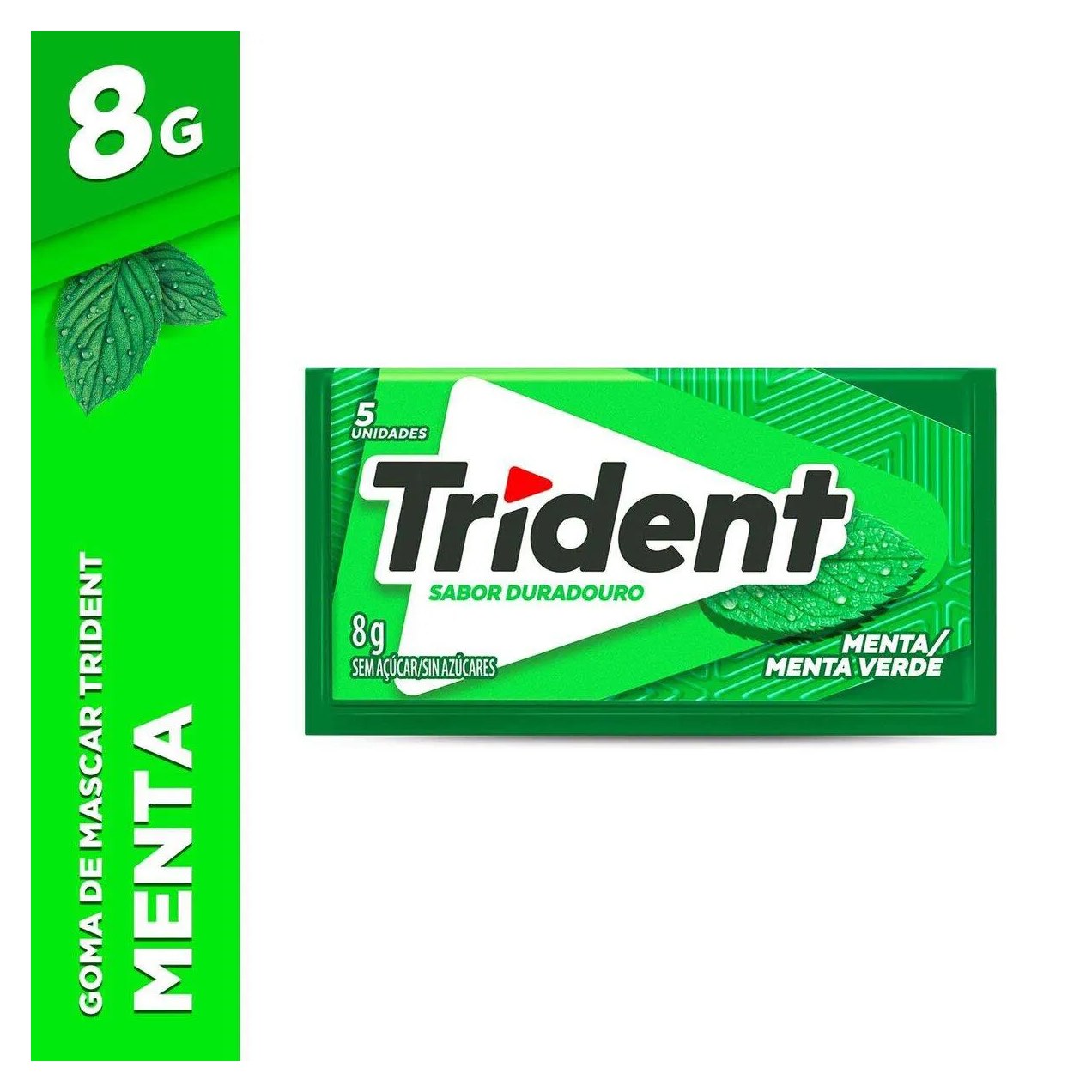 Goma de Mascar Trident Menta Sem Açúcar 8g