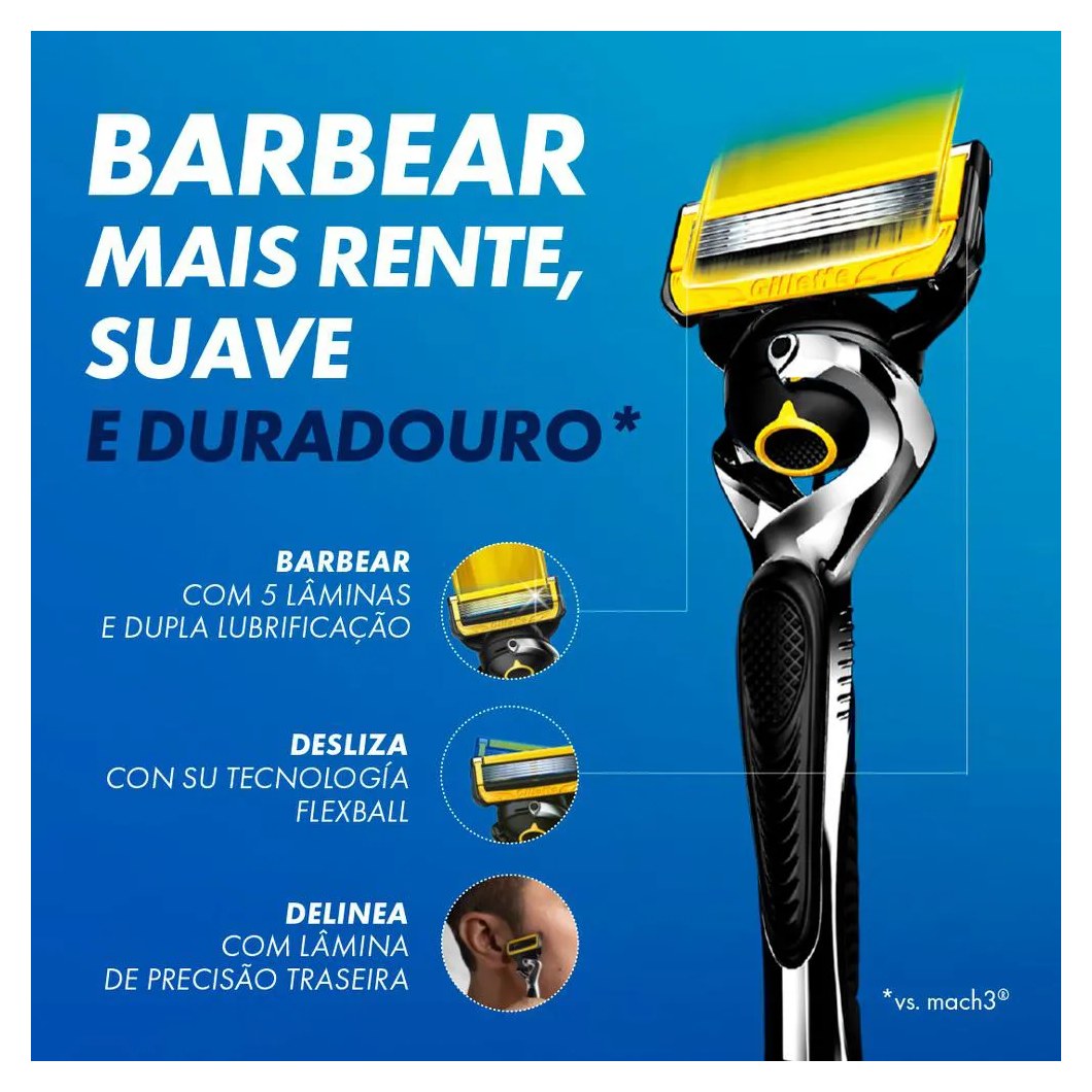 Carga para Aparelho de Barbear Gillette Fusion Proshield 2 unidades