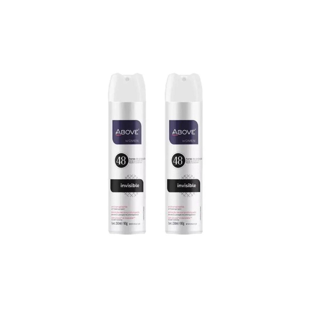 Desodorante Aero Above 150ml Fem Invisible Black White - Kit C / 2un