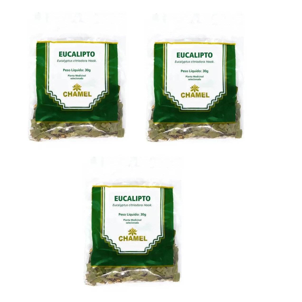 Kit 03 Pacote de Chá de Eucalipto 30g - Chamel