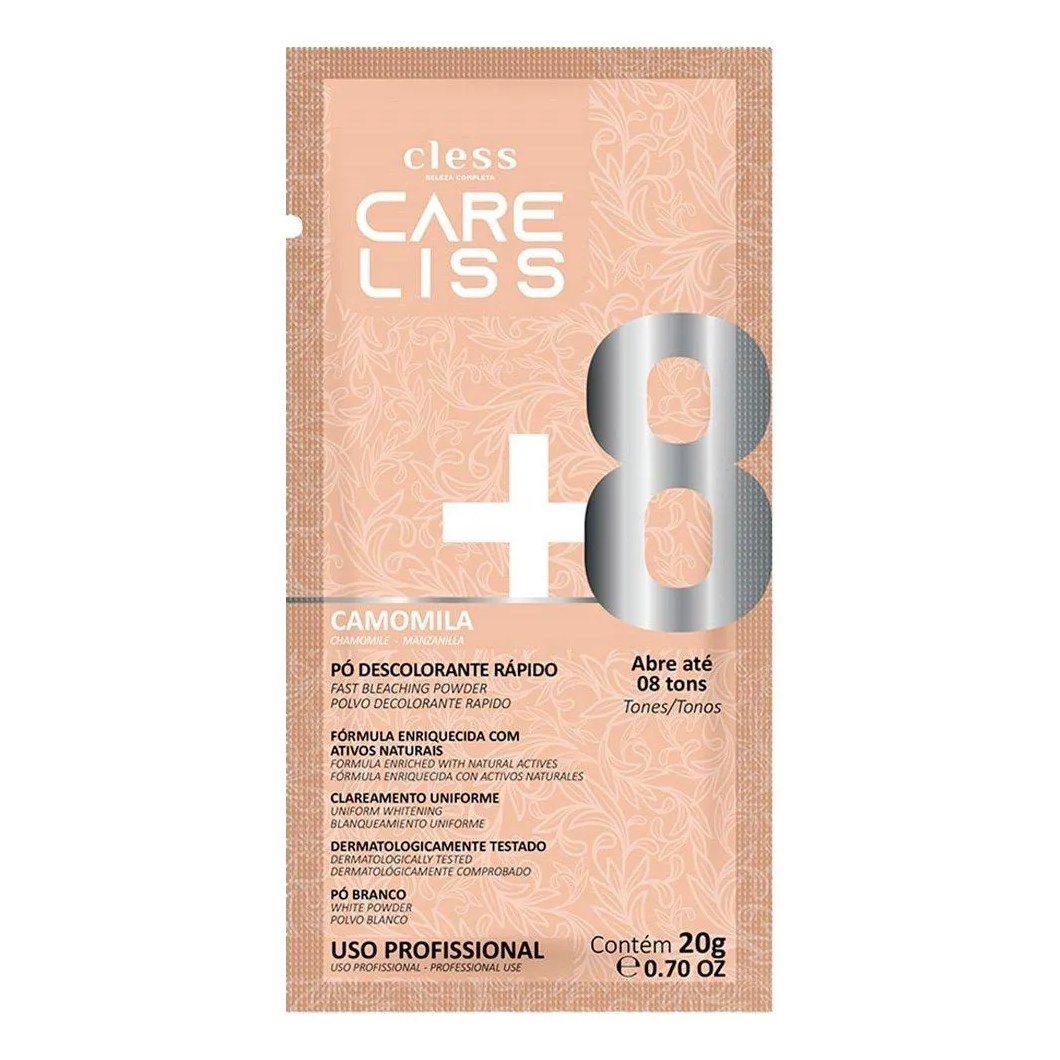 Descolorante em Pó Care Liss Camomila 20g - Embalagem com 12 unidades