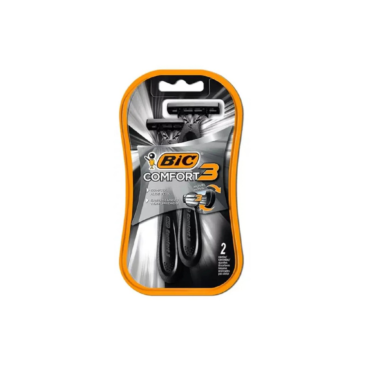 Aparelho de Barbear Bic 3 Comfort Black 2un - Bic