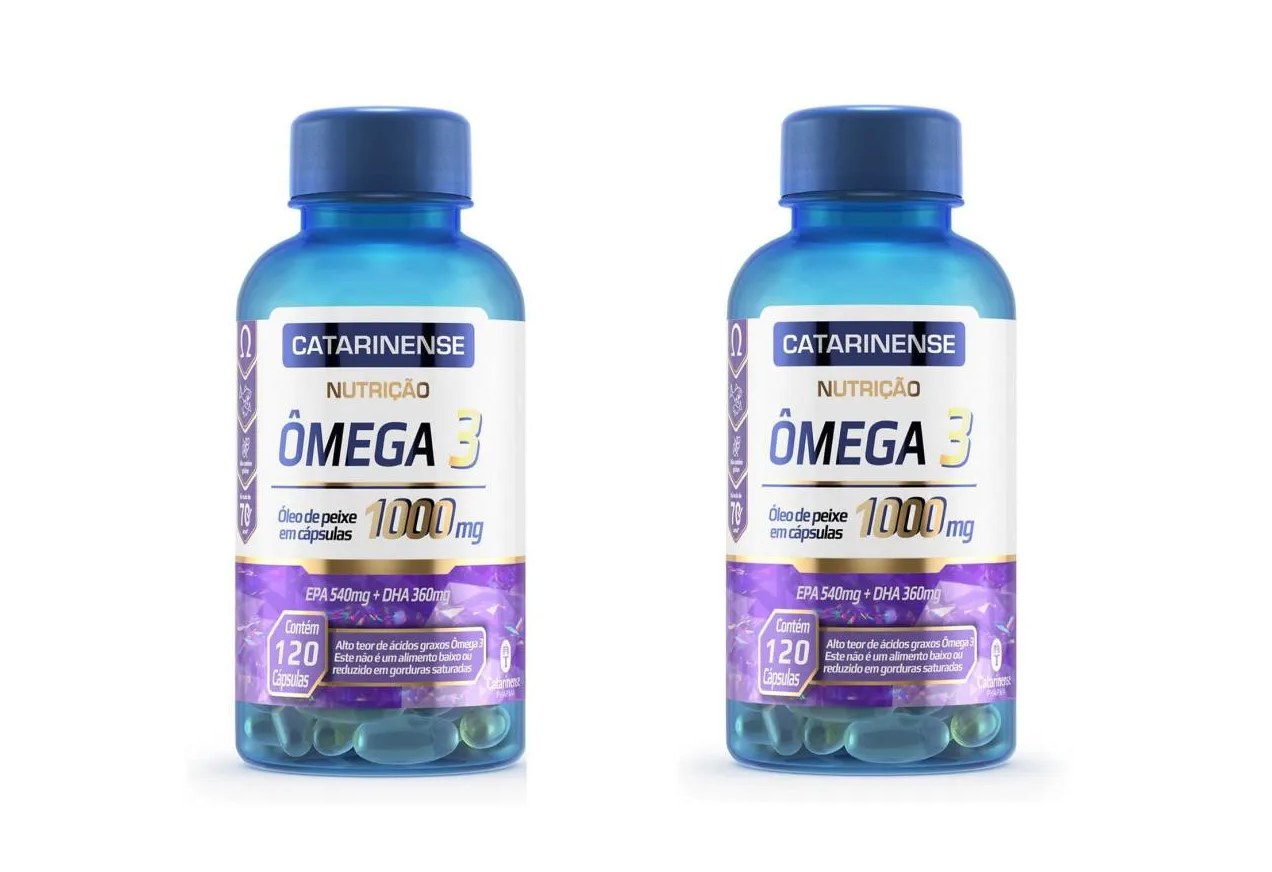 KIT 2 SUPLEMENTO CATARINENSE ÔMEGA 3 NUTRIçãO 120CPS