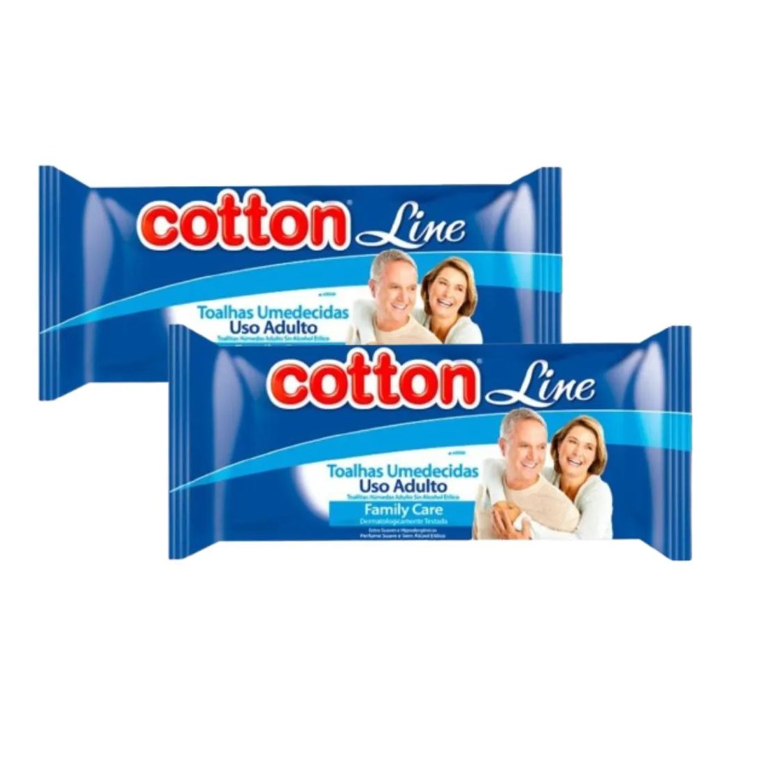 Toalhas Umedecidas Adulto Family Care Maciez e Frescor 40 Un Cotton Line