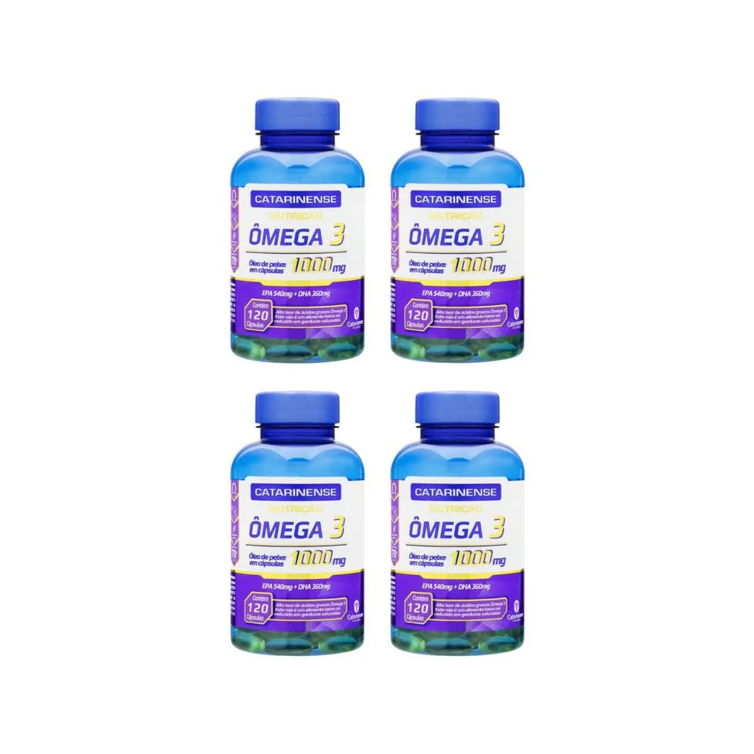 KIT 4 ÔMEGA 3 1000MG - 120 CAPS - CATARINENSE