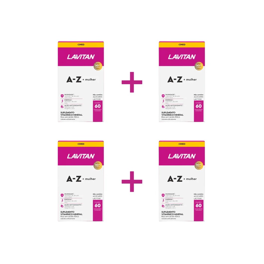 Kit 4 Lavitan A-z Mulher Suplemento com 60 cápsulas - Cimed