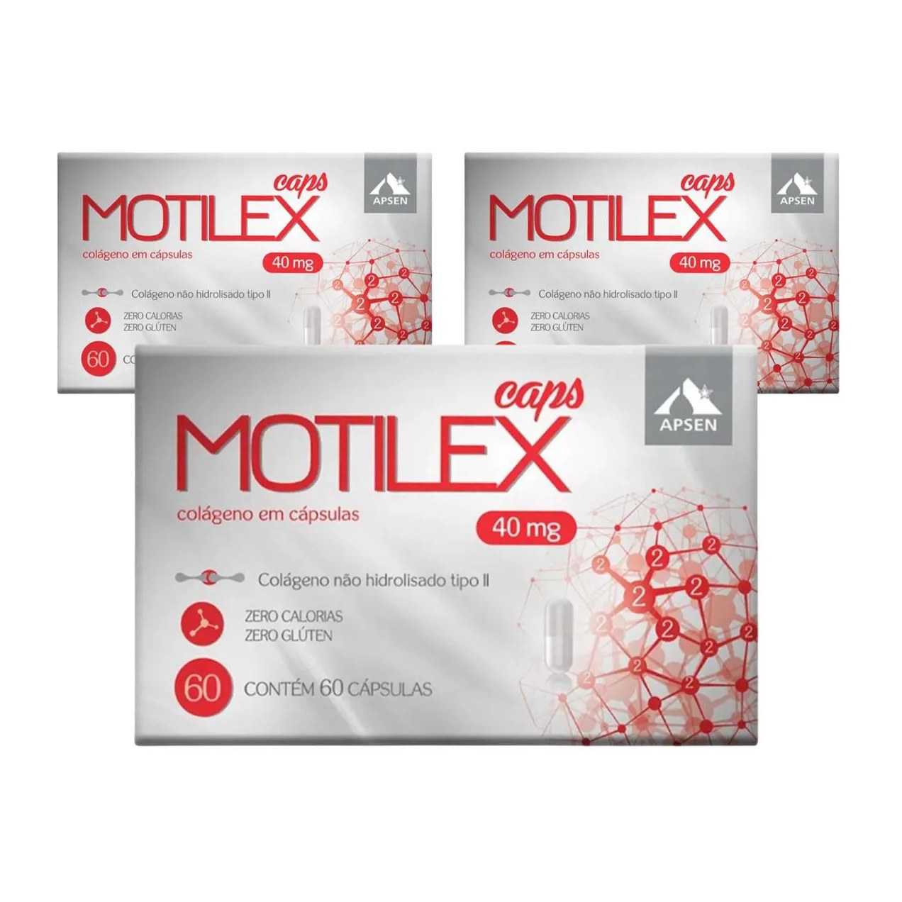 Kit 3 Suplemento Vitamina Motilex Caps 40mg 60 Cps – Apsen