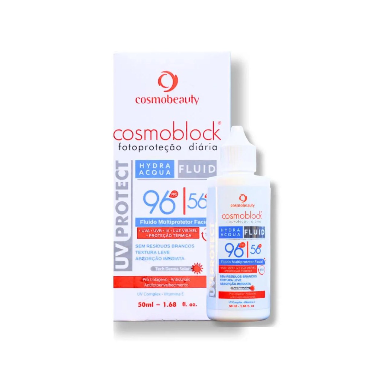 Cosmobeauty Filtro Fluído Cosmoblock Hydra Acqua Fps 96 - 50Ml