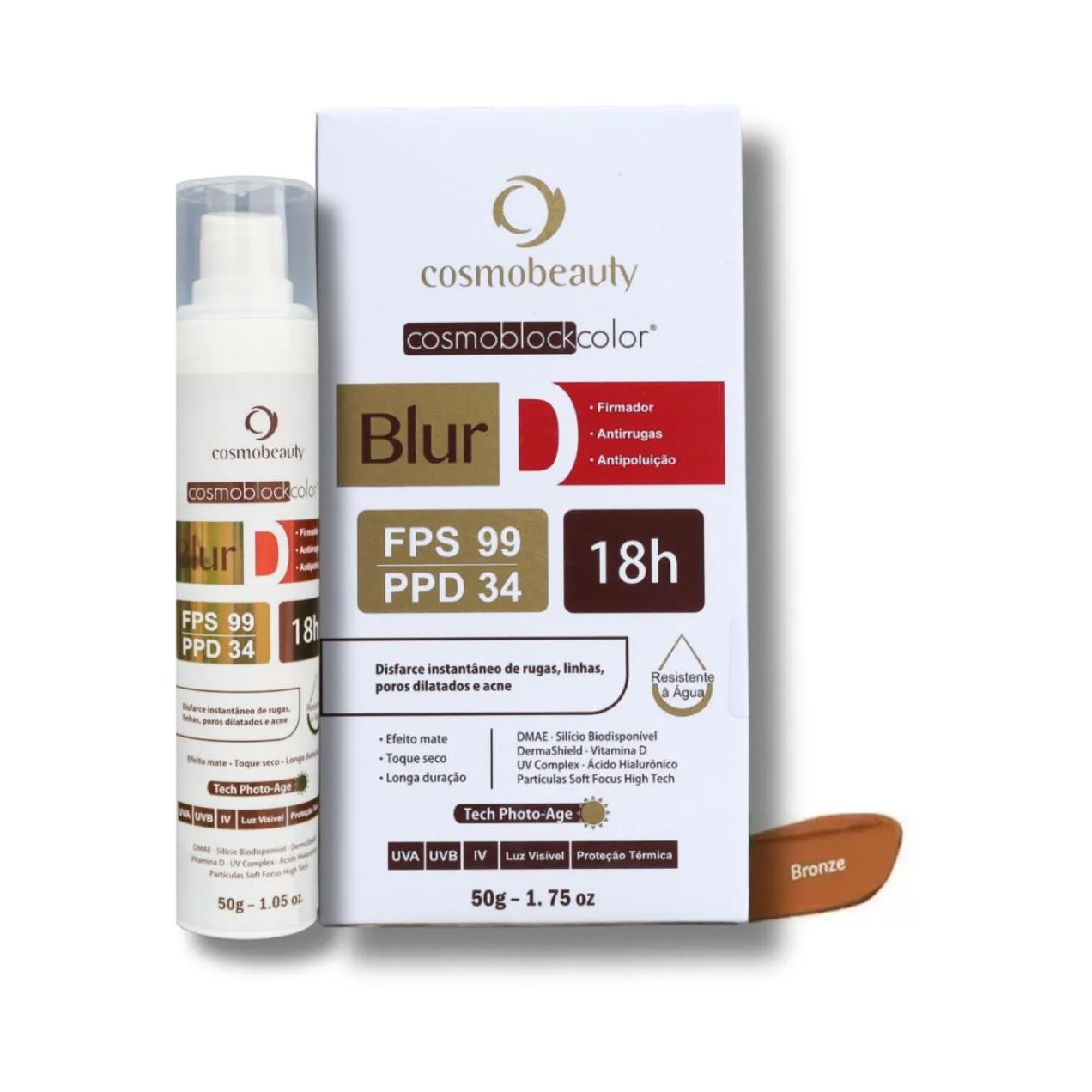 Cosmobeauty Cosmoblock Blur D 18H Firmador Fps 99 50G - Bronze