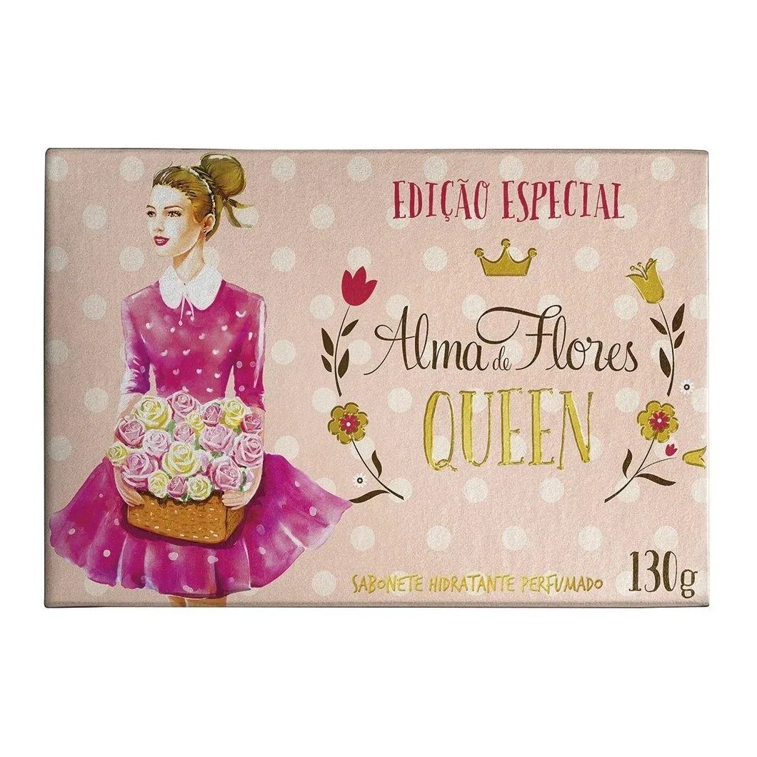 Sabonete Alma de Flores Queen 130g - Embalagem com 12 unidades