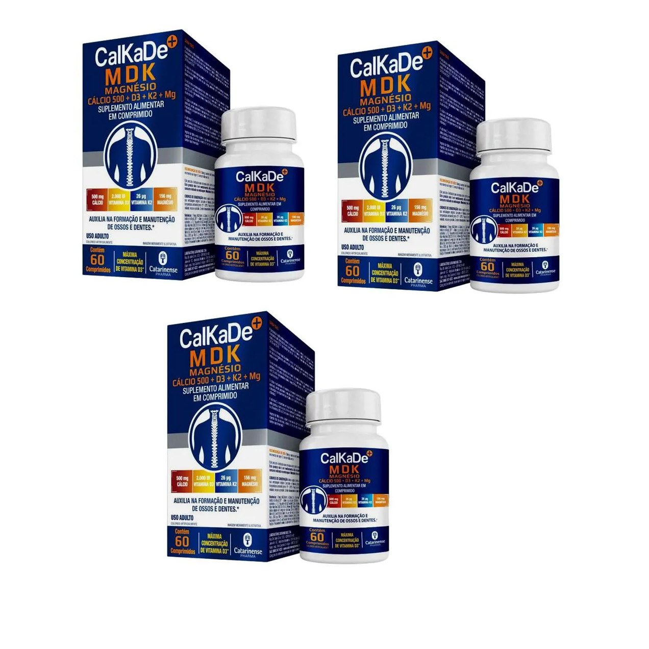 Kit 03 Suplemento Vitamina Calkade Mdk 60 Cps – Catarinense