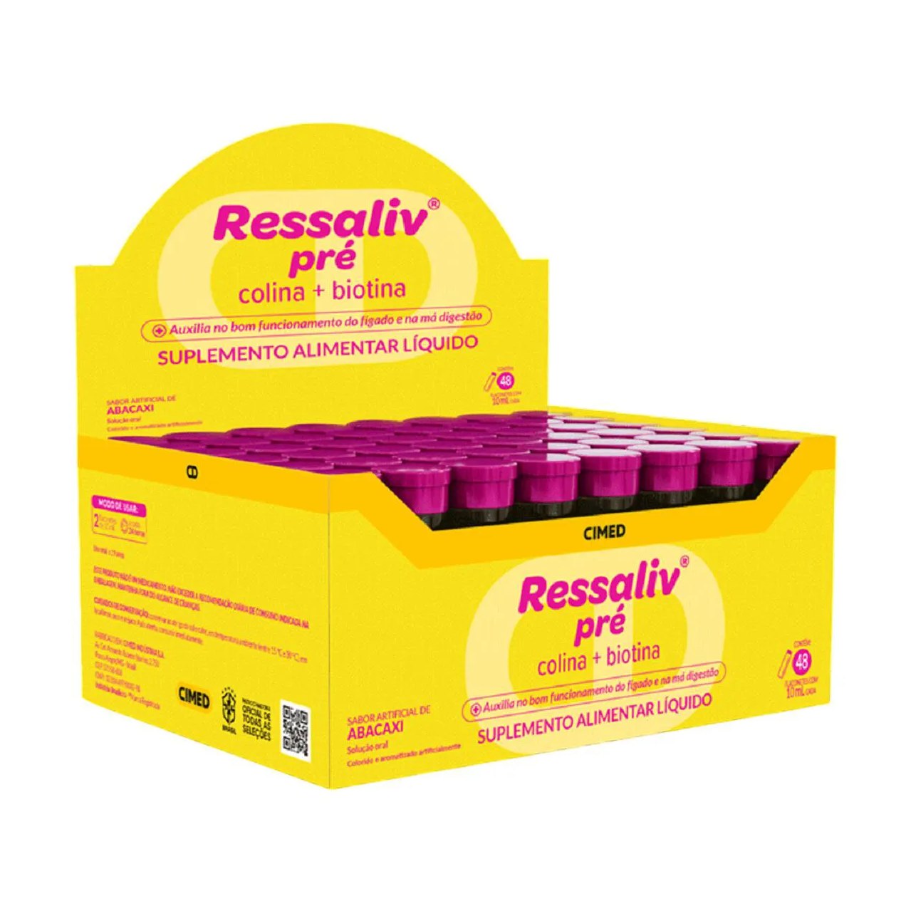 Ressaliv Pré Sabor Abacaxi com 48 Flaconetes - Cimed