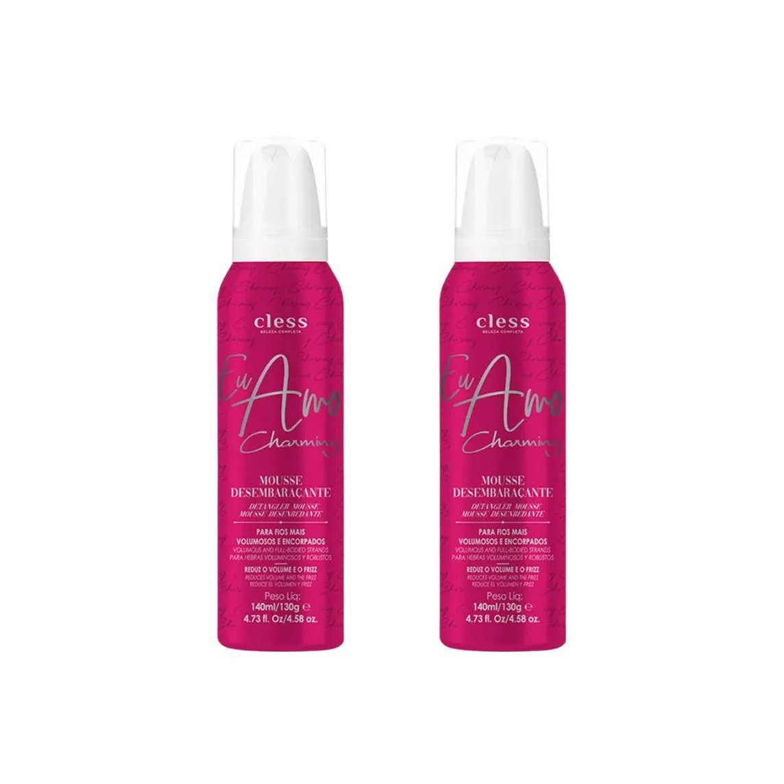 Mousse Charming Desembaraçante Cless 140ml - Kit C / 2un
