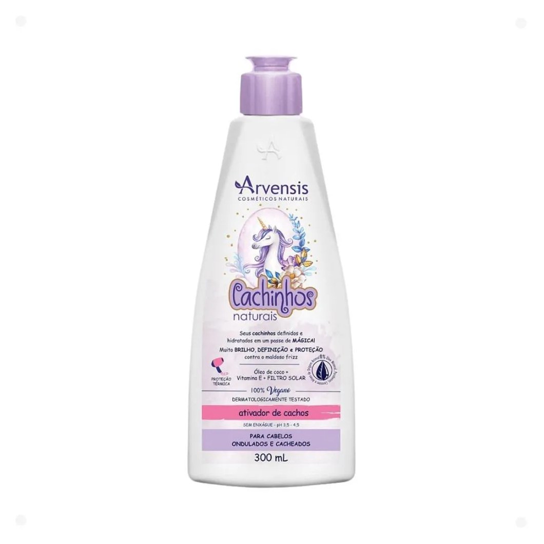 Ativador de Cachos Arvensis Cachinhos Naturais Cabelos Ondulados e Cacheados 300ml