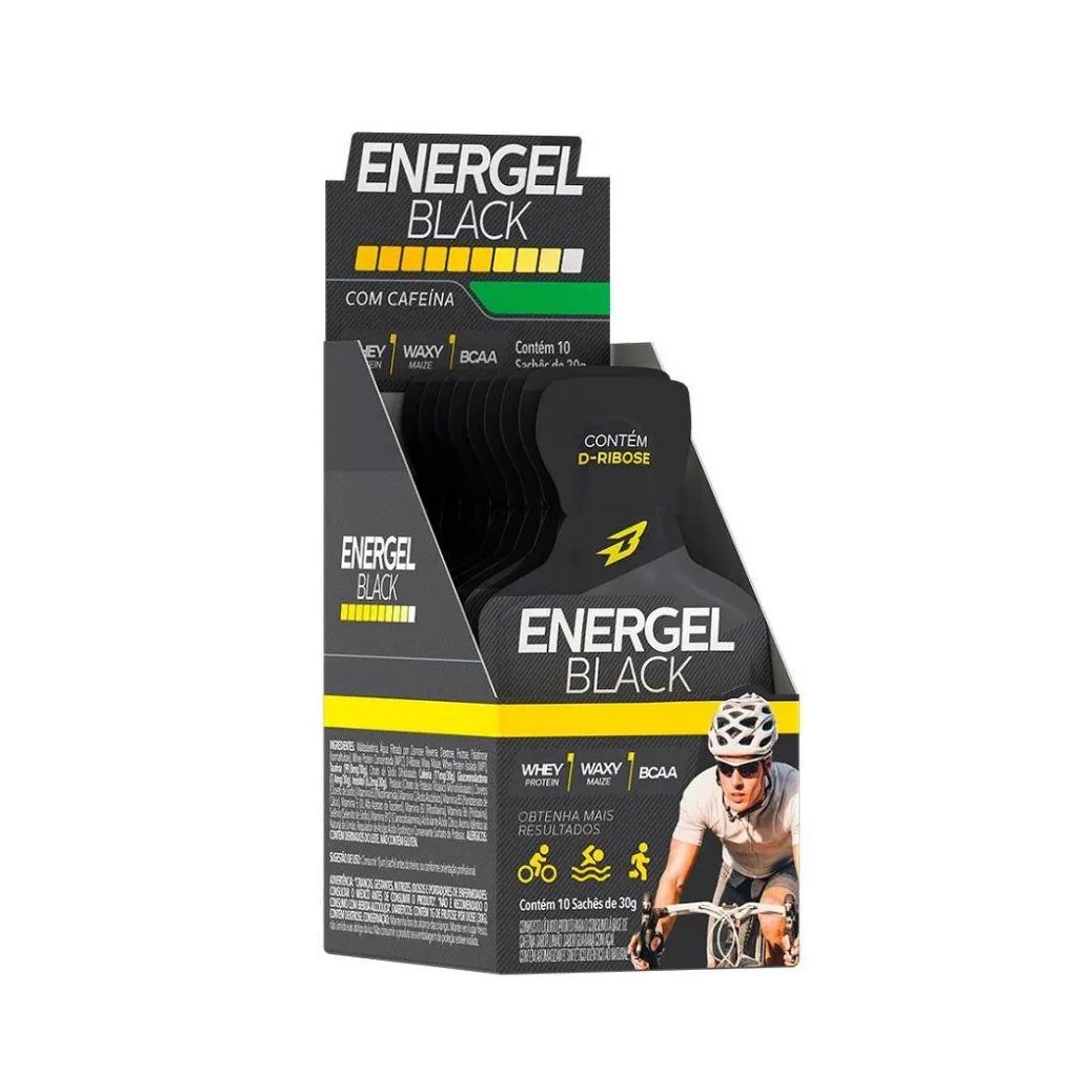 Energel Black Caixa com 10 Sachês (300g) - Sabor: Limonada