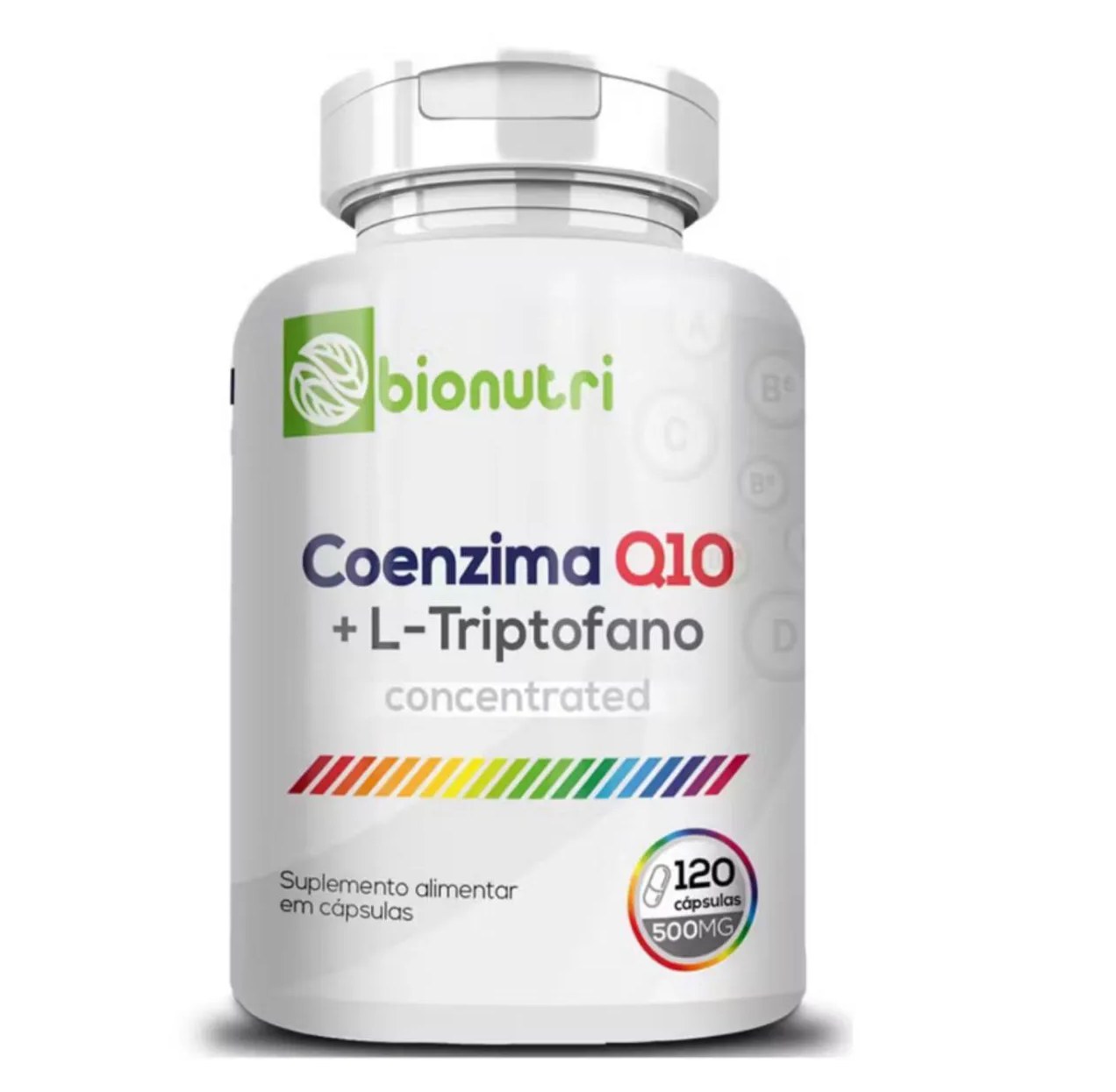 Coenzima Q10 com L - Triptofano 500mg 120 cápsulas Bionutri