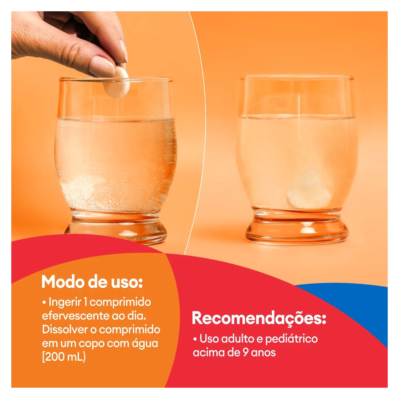 Vitamina C bwell Tripla Ação 30 Comprimidos Efervescentes