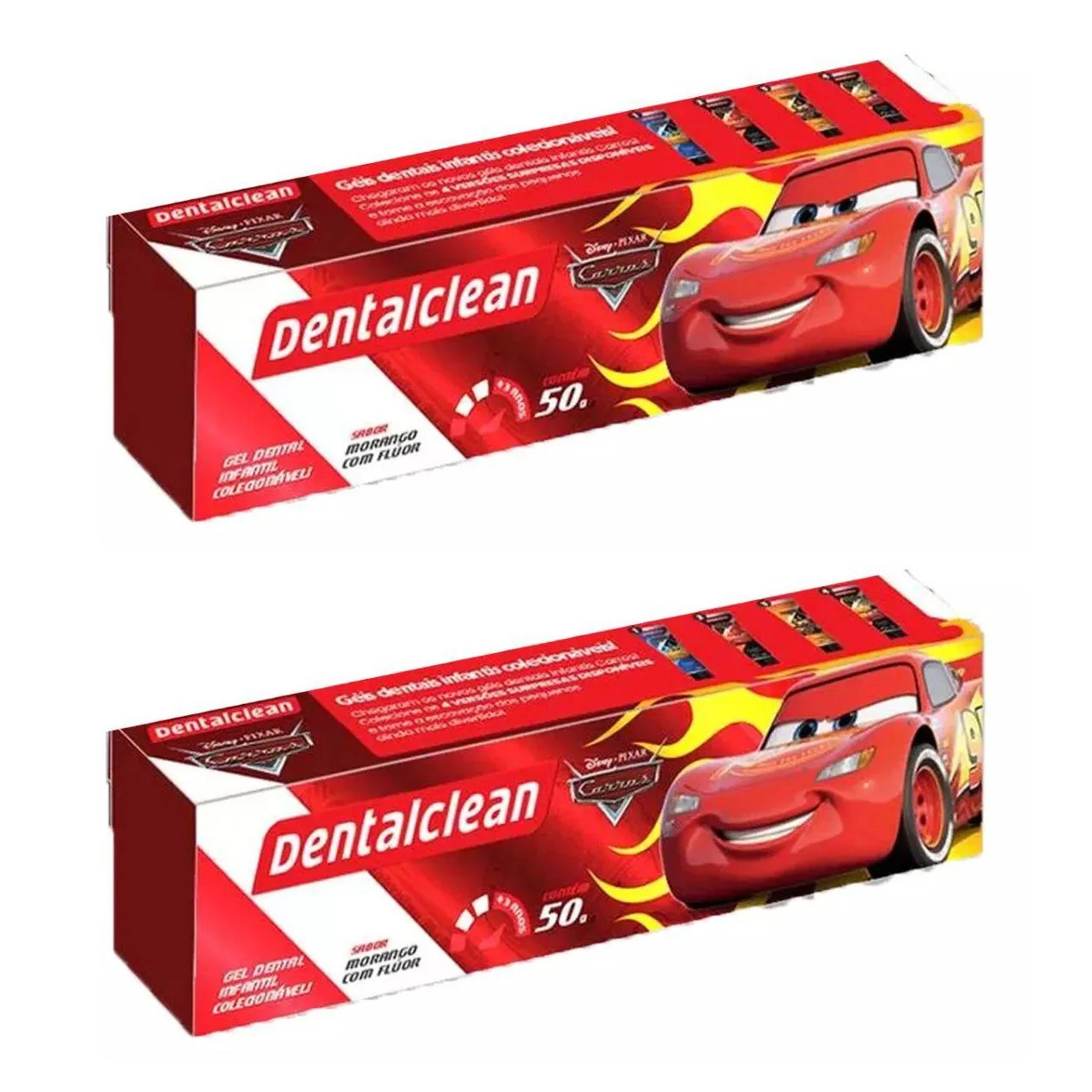 2x Gel Dental Infantil Carros - Morango - 50g - Dentalclean